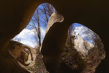 Spectacular natural archways in Zemi Deresi valley