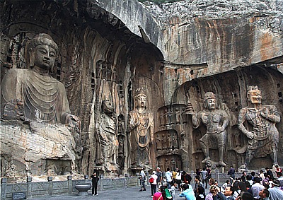 UNESCO World Heritage Site Longmen Grottos near Luoyang