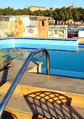 Swimming pool and massage on the five star Nile cruise ships