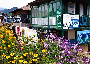 Lodges and Restaurants along the Annapurna Trail, here Pothana