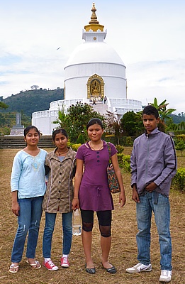 world peace stupa above Lake Phewa