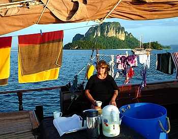 Dschunken cruise in southern Thailand on the Dauw Talae