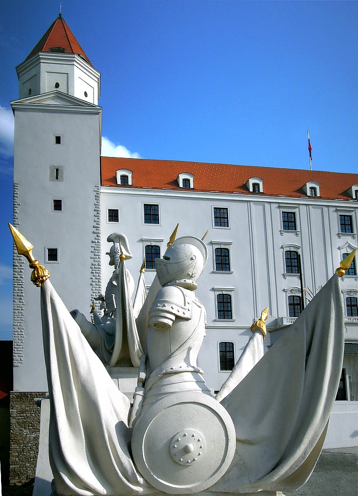 Hrad castle towers above Bratislava