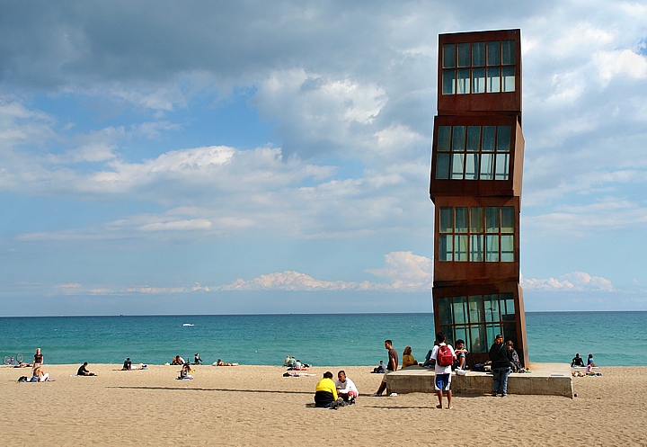 municipal beach in Barcelona