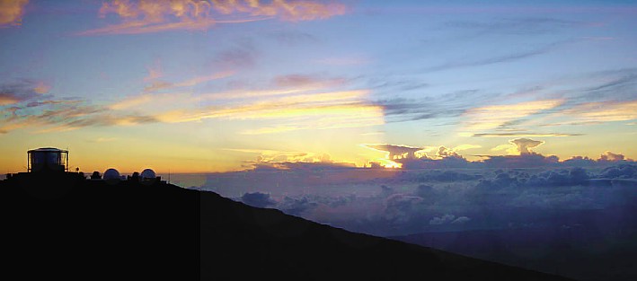 Sunrise on Haleakala volcano Maui