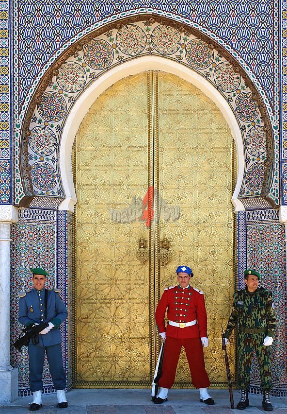 Morocce Soldiers at the Royal Palace in Fez
