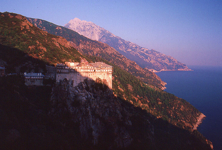 Monastery Simonopetra with Holy Mount Athos