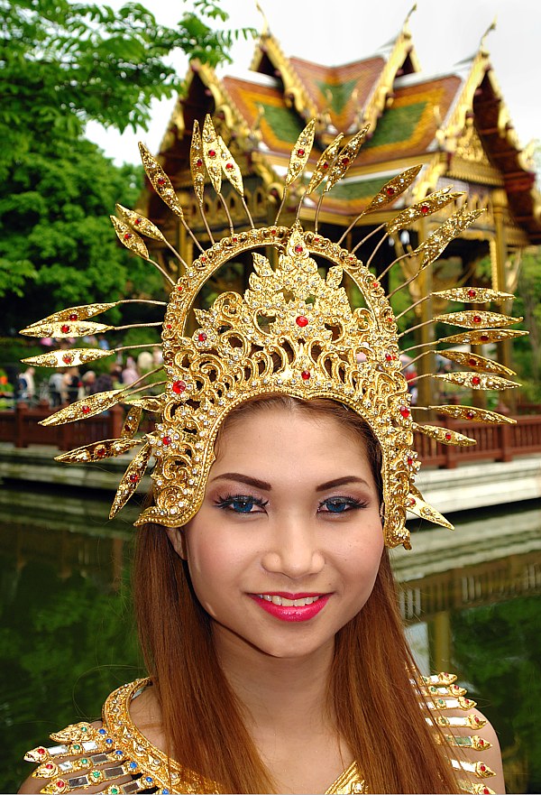 Beautiful young girl at Thai festival in Westpark Munich