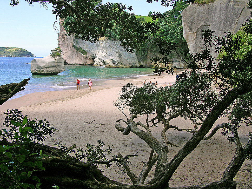 Breathtaking rock formation at Cathedral Cove
