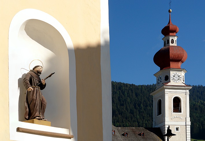 Holy church at Niederndorf in Alta Pusteria valley