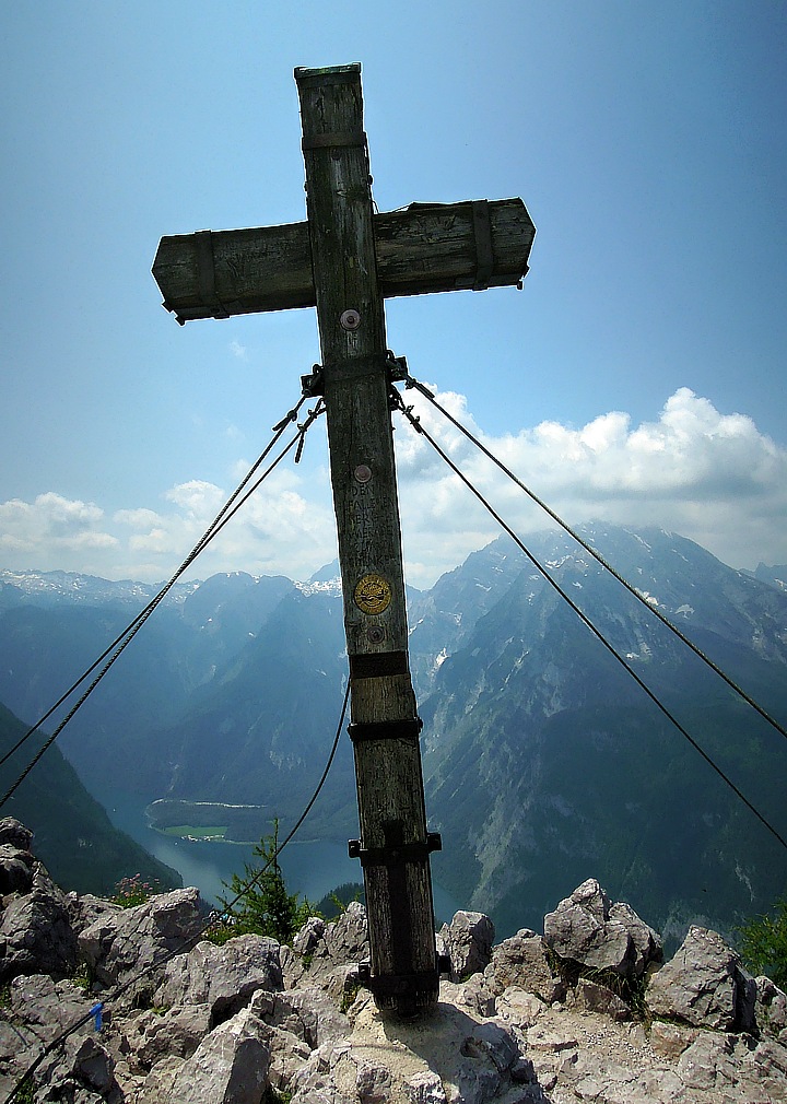 View from Jenner summit cross down to the Koenigssee