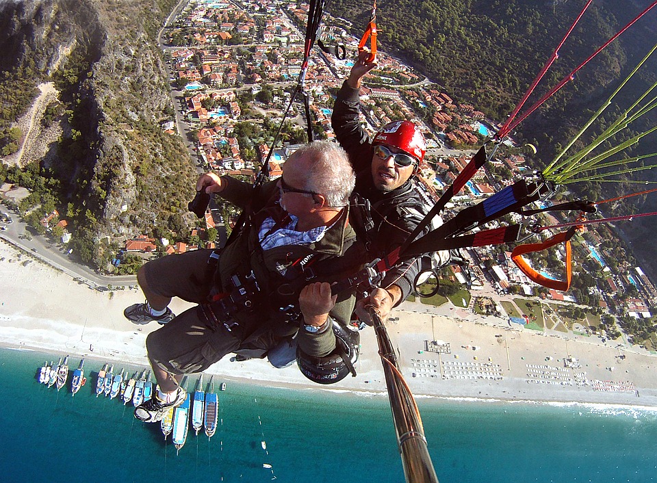 Paragliding high above Oludeniz