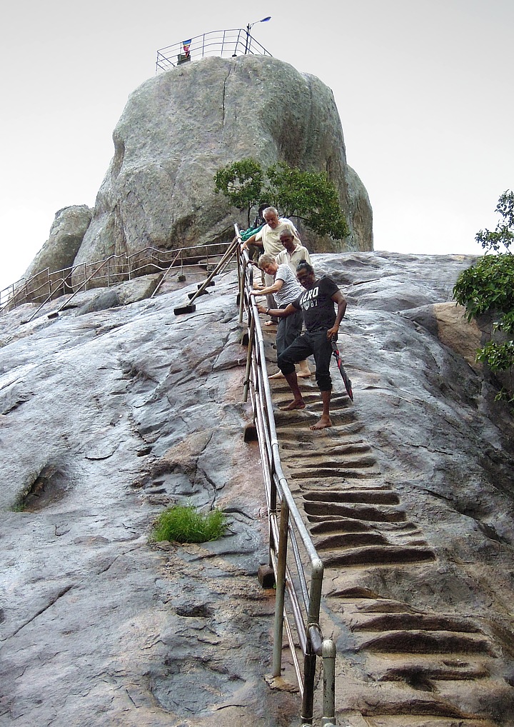 Ascent to Mihintale mountain