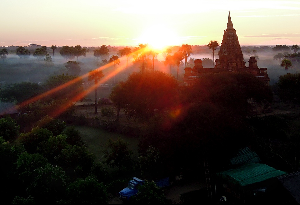 Sunrise over the Buddhist Temple City of Bagan