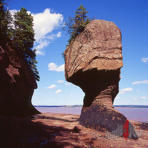 Flowerpot Rocks in the Fundy Bay