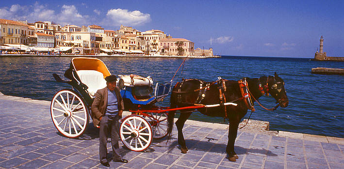 Coach ride in Reythemon on Crete island