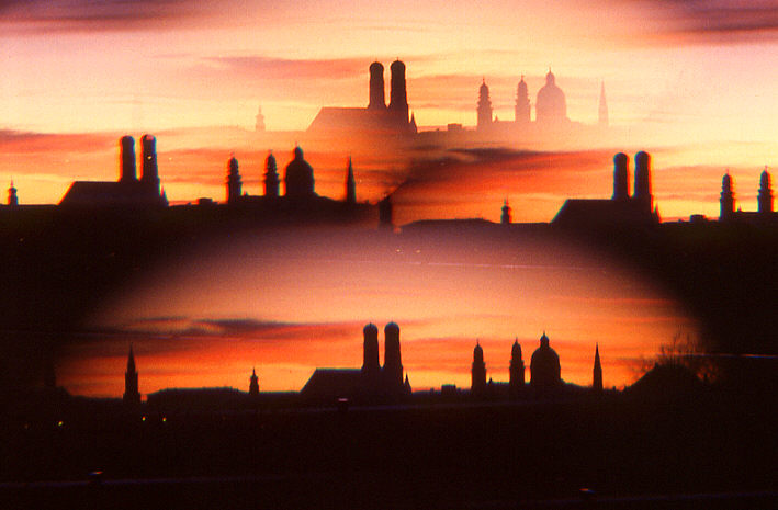 Skyline Munich sunset