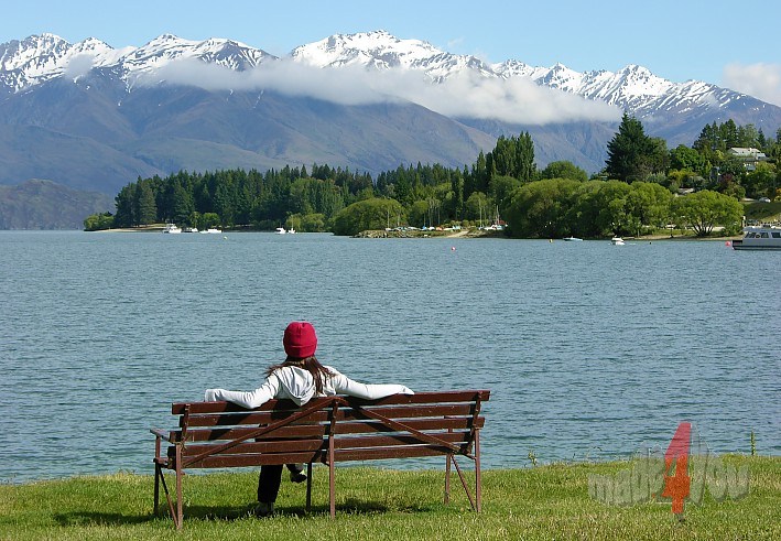 Relaxing on Lake Wanaka