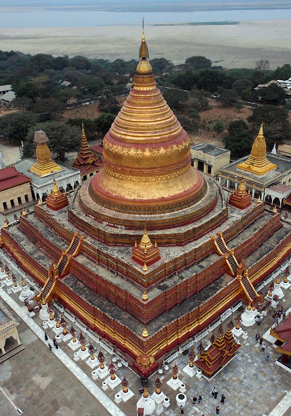 Golden Stupa of Shwezigon Pagoda in Bagan