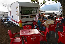 Fancy Whale kiosk in Lajes on Pico