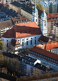 San Fransiskus church in district Munich Giesing