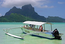 Polynesian outrigger boat