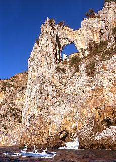Rock archway near Cape Palinuro