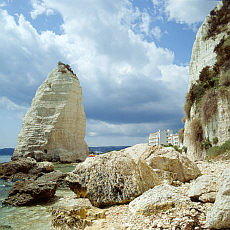 Chalk cliff Pizzomuno near Vieste