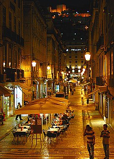 Bar district Chiado in Lisbon