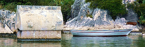 Lycian sarcophagus in the sea
