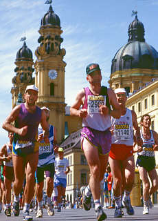 Munich marathon at Odeonsplace