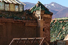Ruinous Glaoui Kasbah in High Atlas mountains