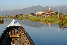 Jumping Cat monastery on lake Inle