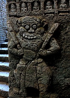 Terrifying Ogres in Kothaung Temple at Mrauk U
