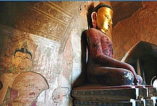 Buddha inside Sulamani Pagoda in Bagan