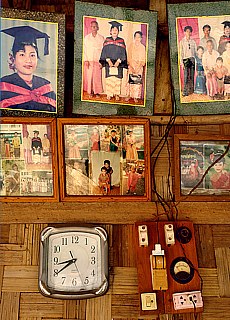 Ancestral portrait gallery of a burmese family