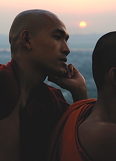 Monks on the Mandalay Hill