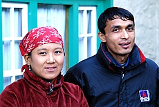 Hosts-couple from the Yeti Mountain Home in Namche Bazar 