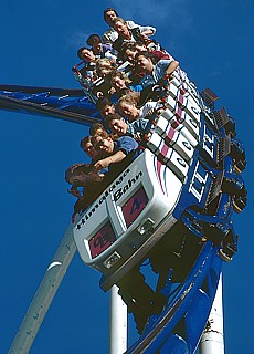 Roller coaster on October Festival