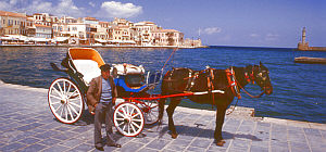 Coach ride in Reythemon on Crete island