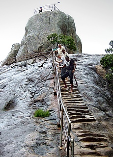 Ascent to Mihintale mountain