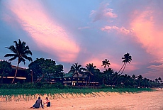 Sunset on the beach in Kogalla
