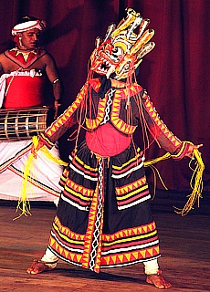 Kandy dancers with fearsome masks
