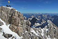 Zugspitz Gipfelkreuz mit Jubilumssteig